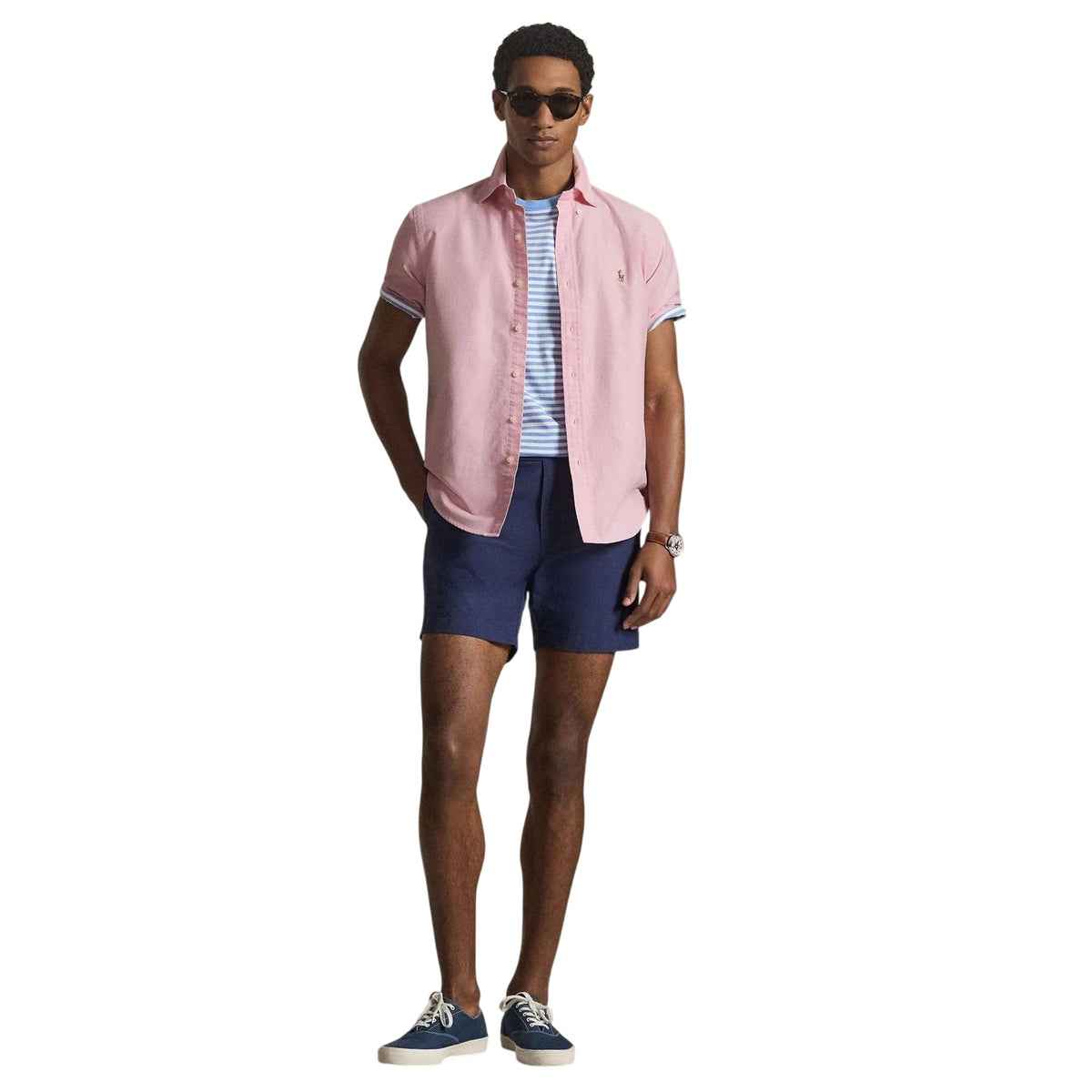 New Pink - Lifestyle - Ralph Lauren Mens Logo Oxford Short-Sleeved Shirt