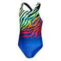 Blue Green - Front - Speedo Girls Medalist One Piece Swimsuit