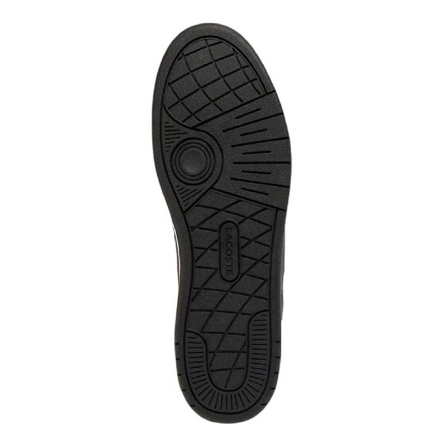 White-Black - Lifestyle - Lacoste Mens T-Clip Leather Low Cut Flat Trainers