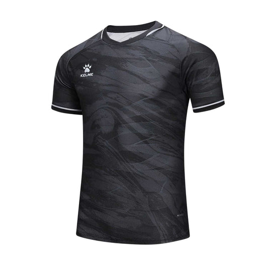Black - Front - Kelme Mens Crew Neck Regular Competition T-Shirt