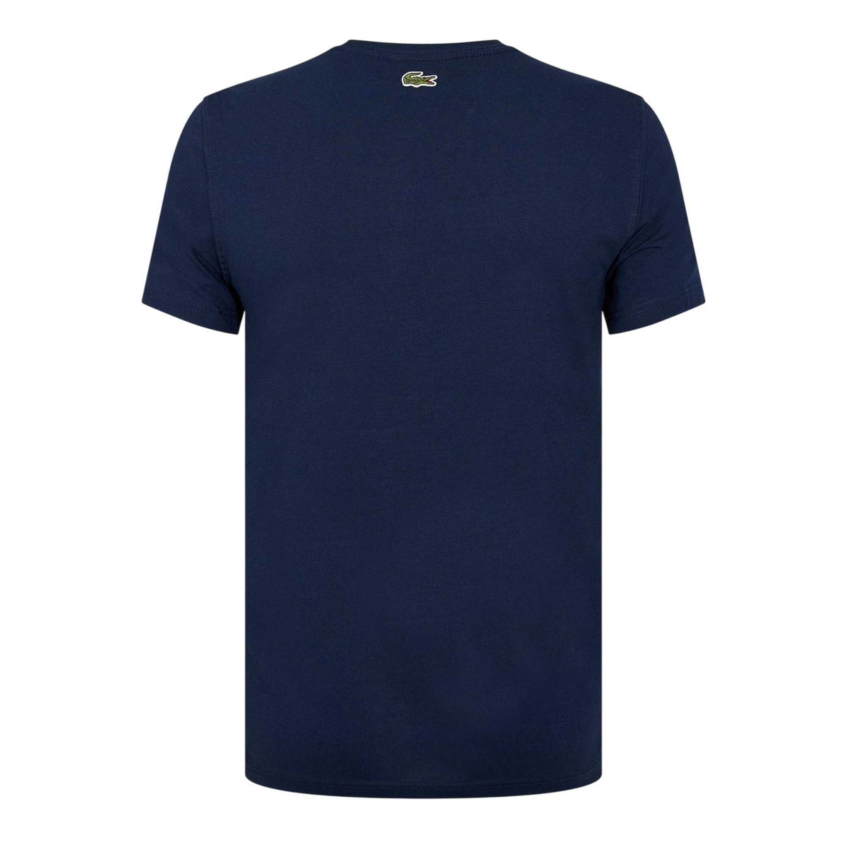 Navy Blue - Back - Lacoste Mens Paris Logo T-Shirt