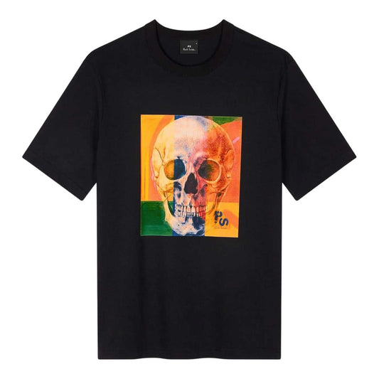 Black - Front - Paul Smith Mens Skull T-Shirt