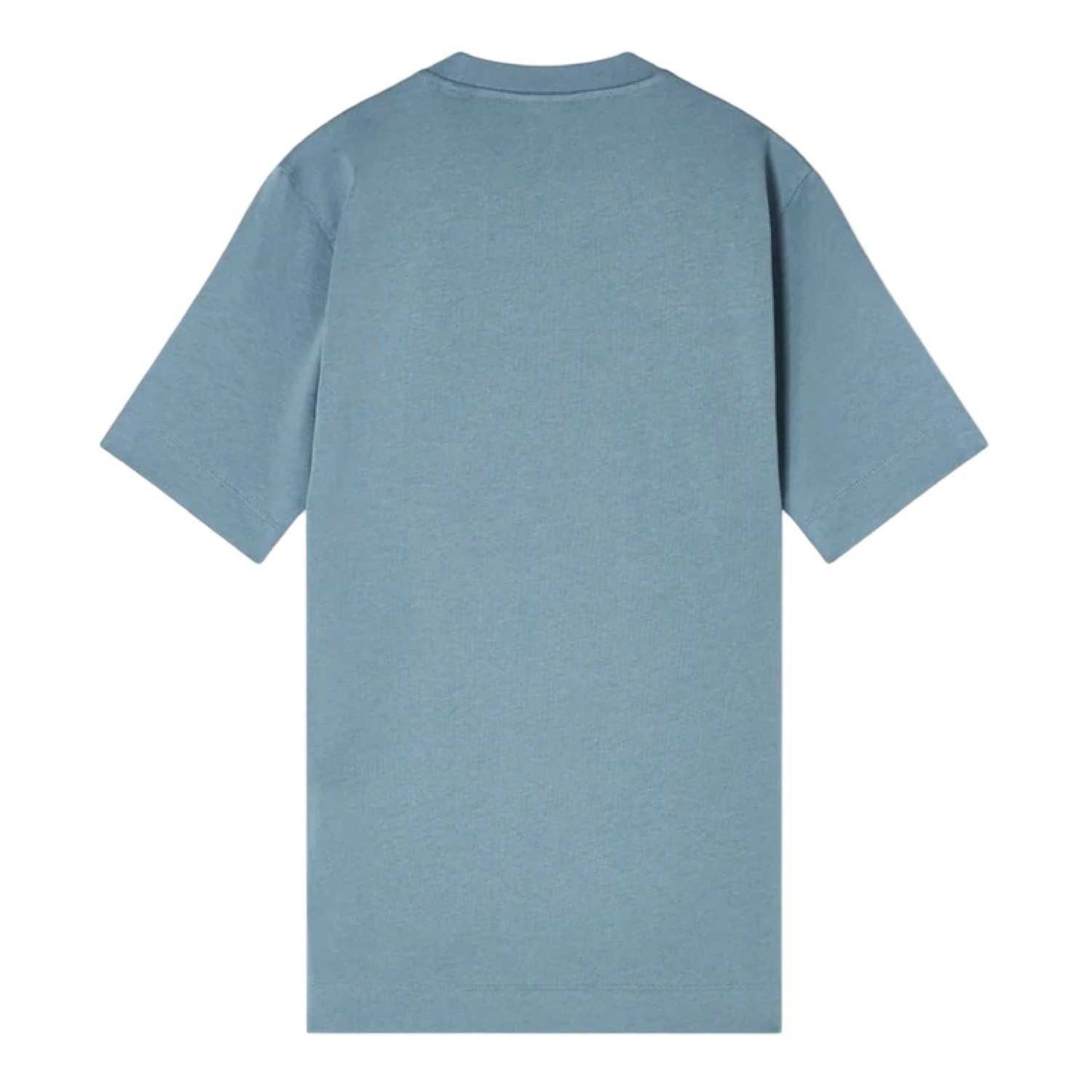 Stormy Sea - Back - Emporio Armani EA7 Mens Embroidered Crew Neck Slim T-Shirt