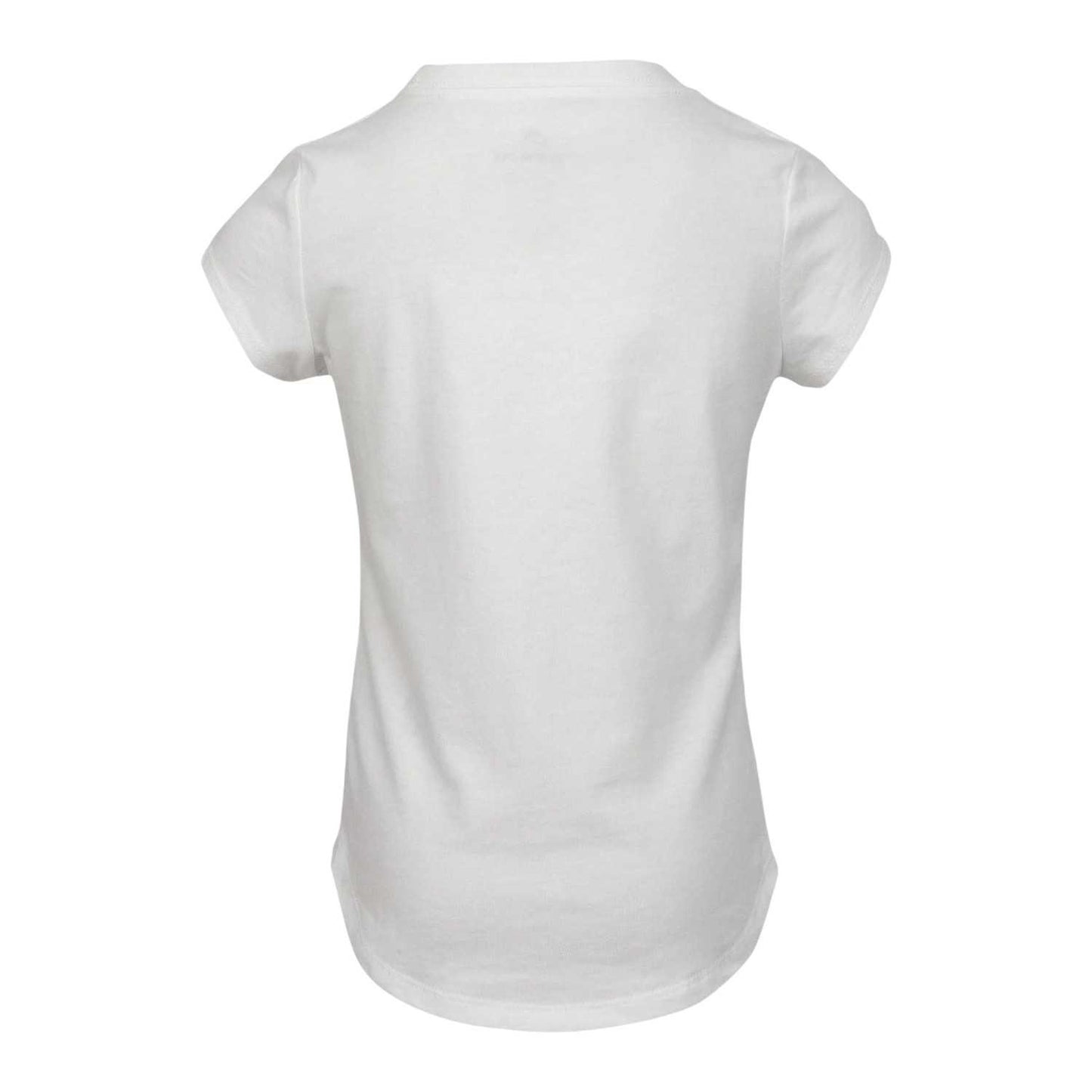 White-Pink - Back - Nike Girls Shimmer Logo Short-Sleeved T-Shirt