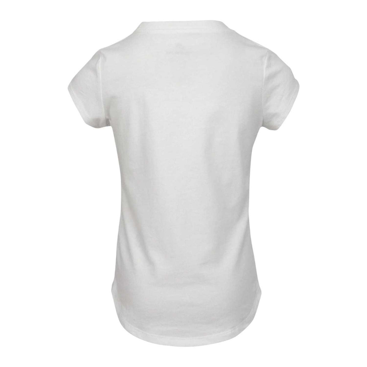 White-Pink - Back - Nike Girls Shimmer Logo Short-Sleeved T-Shirt