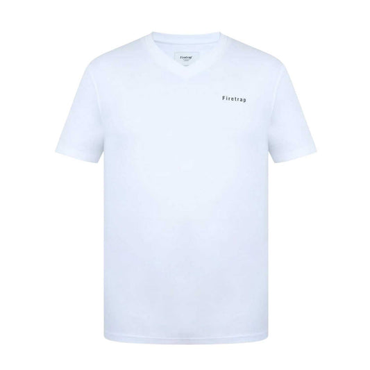 White - Front - Firetrap Mens Path Logo T-Shirt