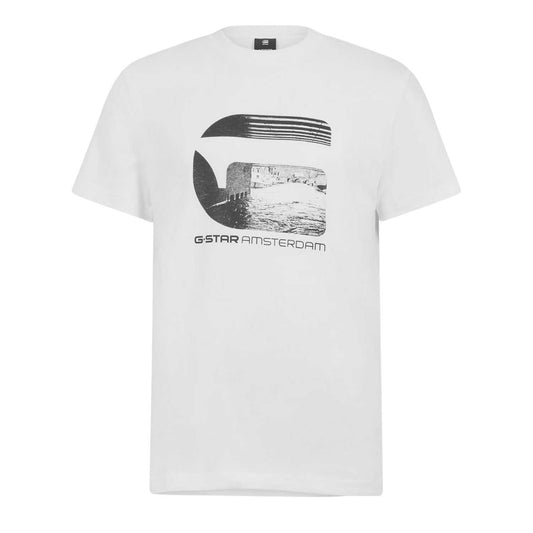 White - Front - G-Star Mens Amsterdam T-Shirt