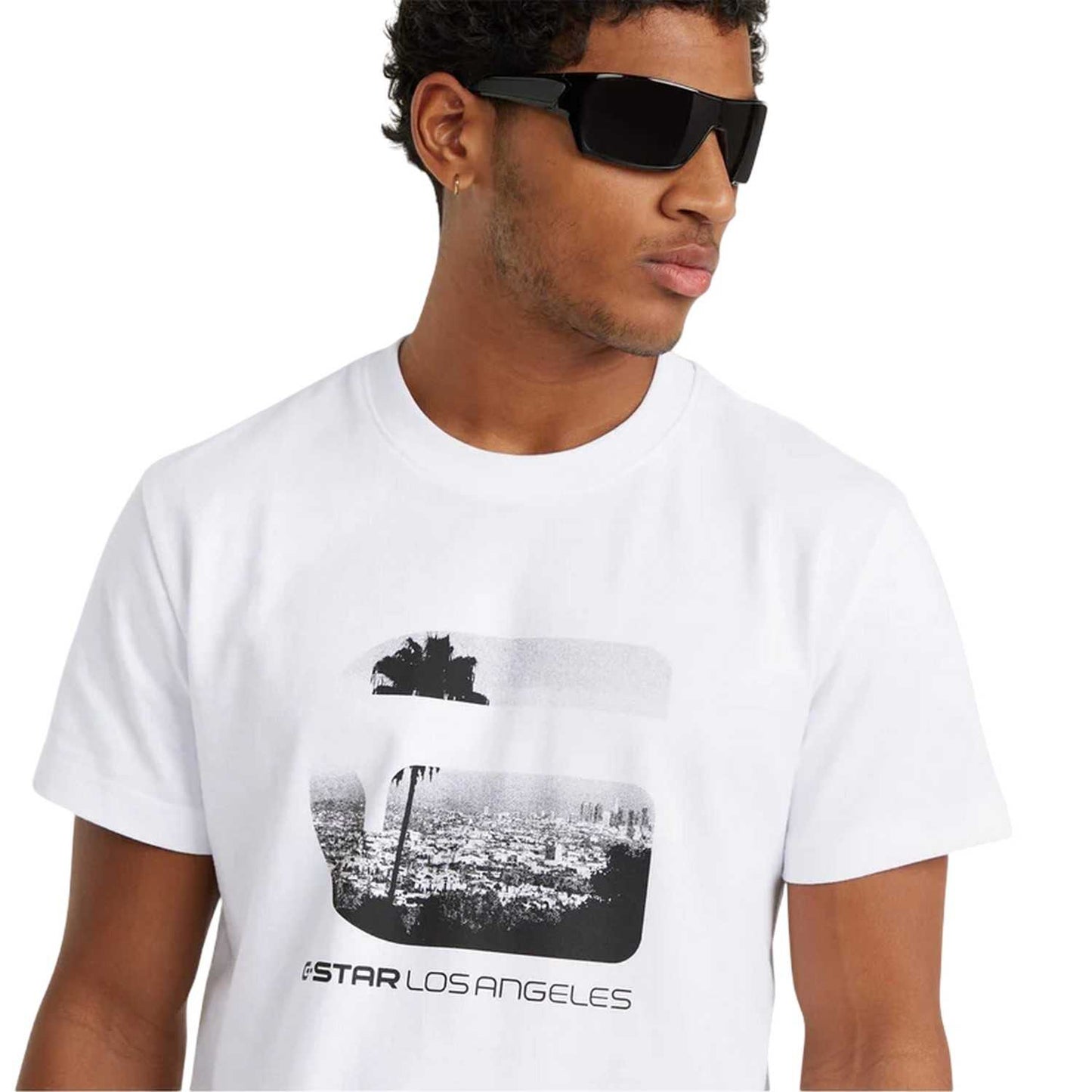 White - Side - G-Star Mens Los Angeles T-Shirt