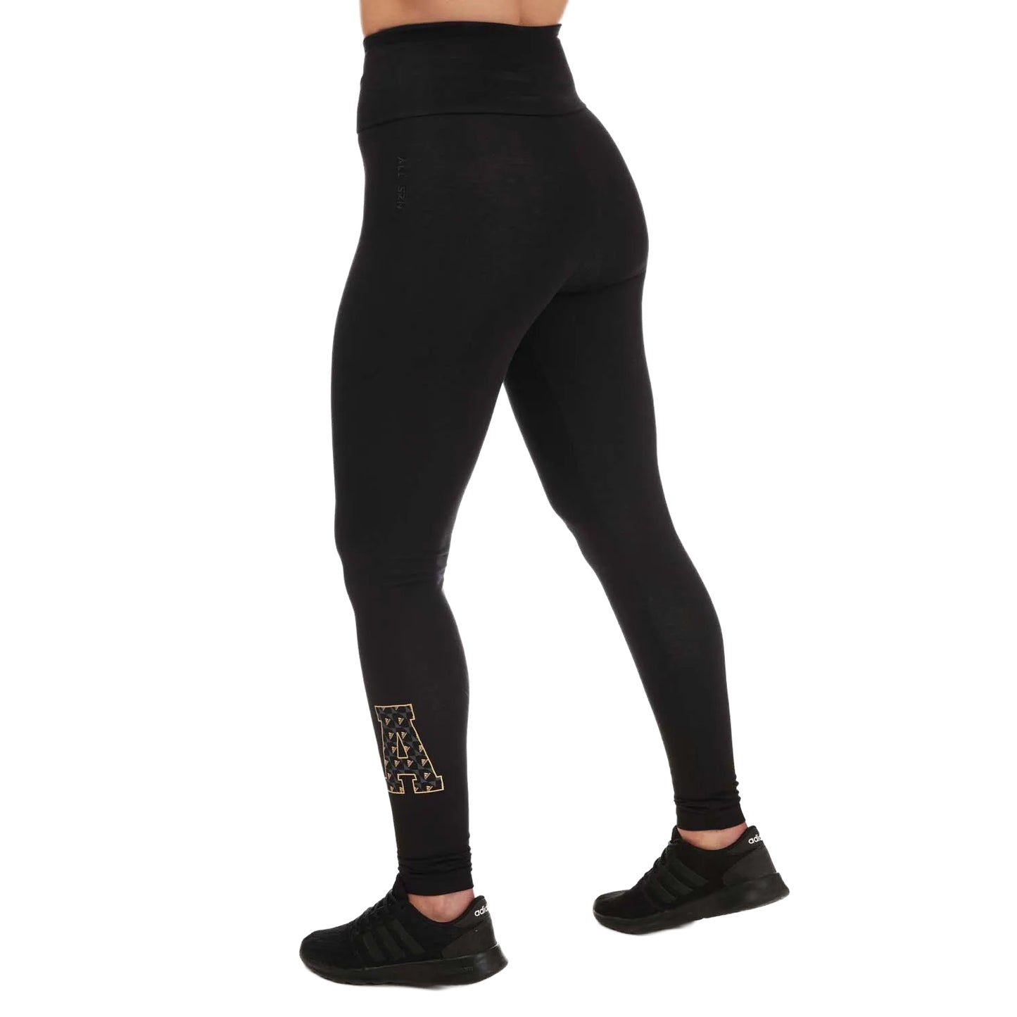 Black - Back - Adidas Womens-Ladies All SZN X Logomania Leggings