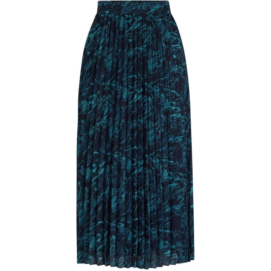 Brown - Front - Hugo Boss Womens-Ladies Marble Midi Skirt