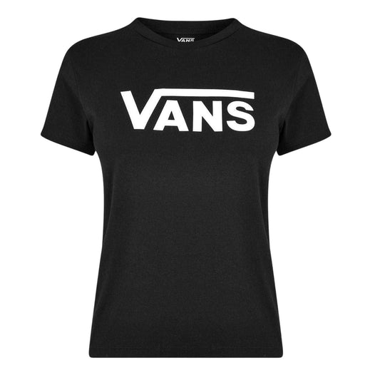 Black - Front - Vans Womens-Ladies Logo T-Shirt