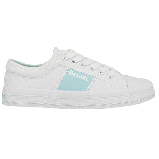 White - Front - Bench Womens-Ladies Vicky Canvas Trainers