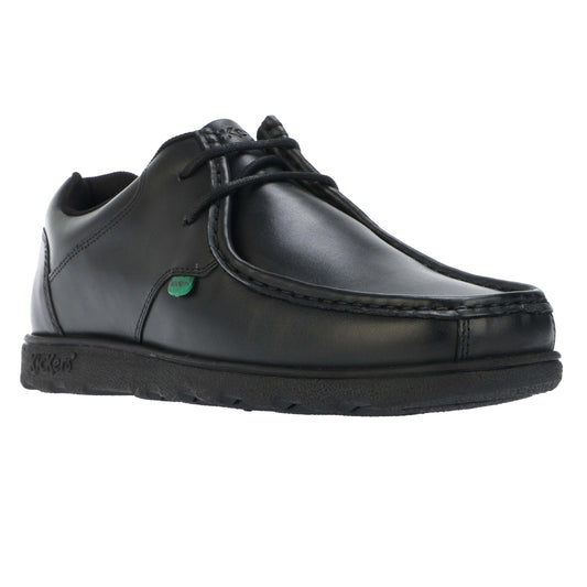 Black - Front - Kickers Mens Fragma Leather Lace Up Shoes