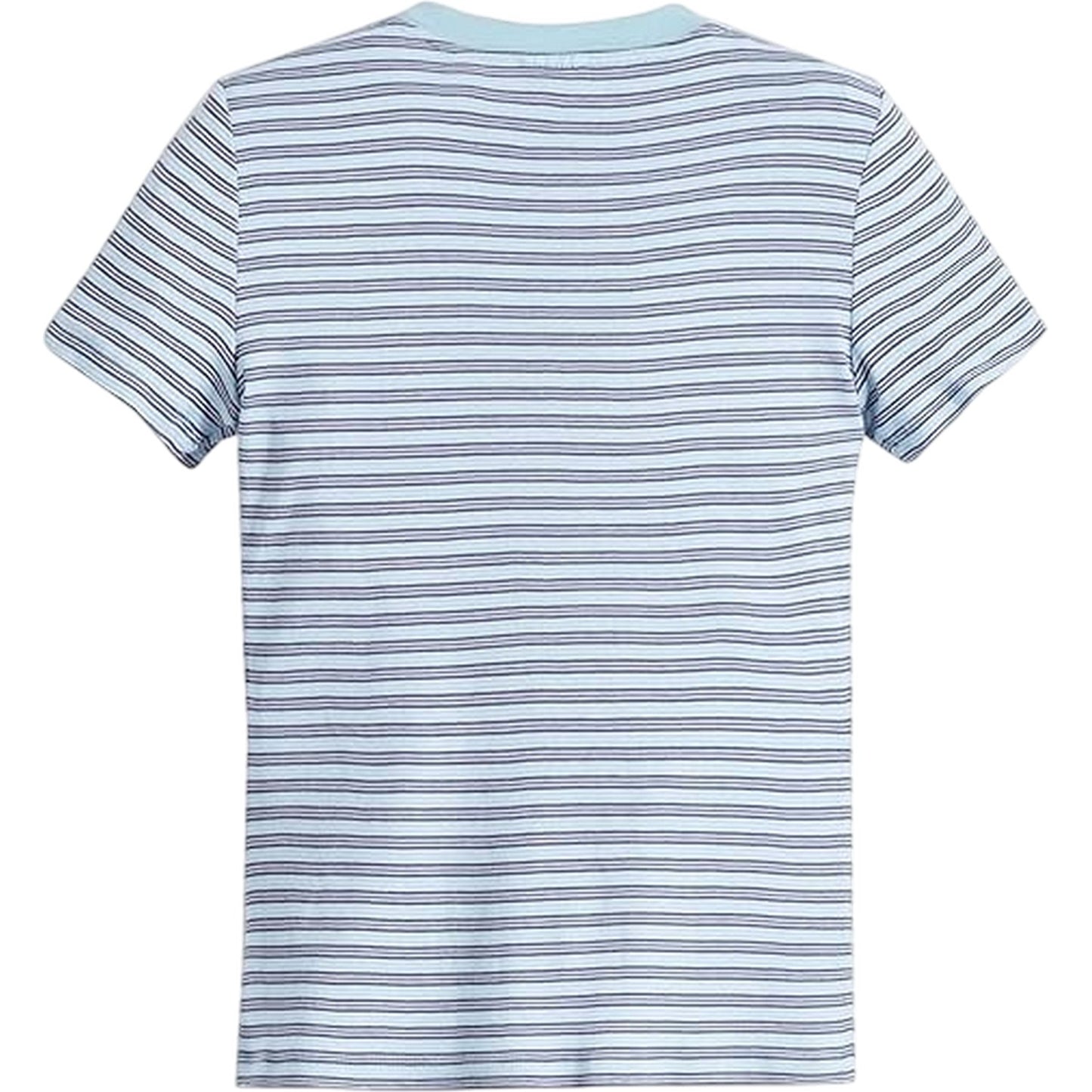Blue - Back - Levis Womens-Ladies Housemark Striped Slim T-Shirt