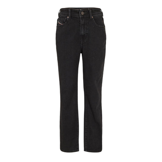 Black - Front - Diesel Womens-Ladies 2004 Denim Straight Leg Jeans