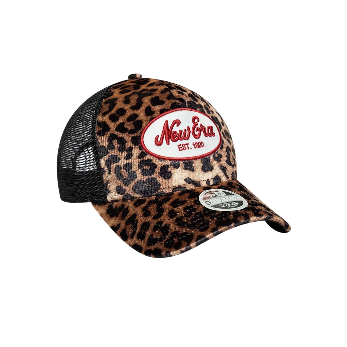 Black - Side - New Era Leopard Print Trucker Cap