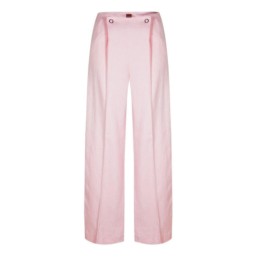 Light Pink - Front - Boss Womens-Ladies Tapito Knitted Tailored Trousers