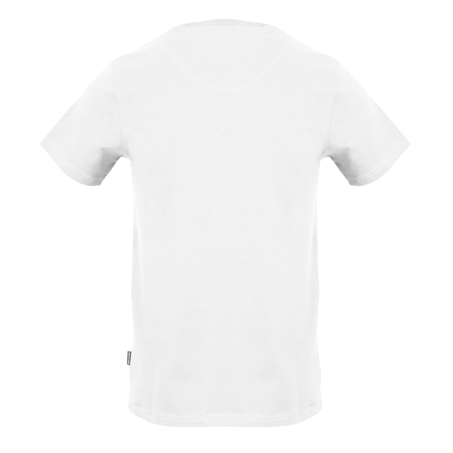 White - Back - Aquascutum Mens Patch Crew Neck T-Shirt
