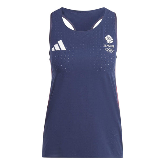 Legend Ink - Front - Adidas Womens-Ladies Adizero Team GB Running Tank Top