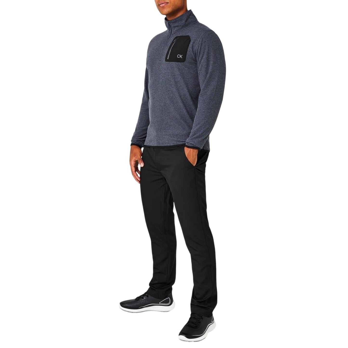 Black - Side - Calvin Klein Mens Bullet Stretch Golf Trousers
