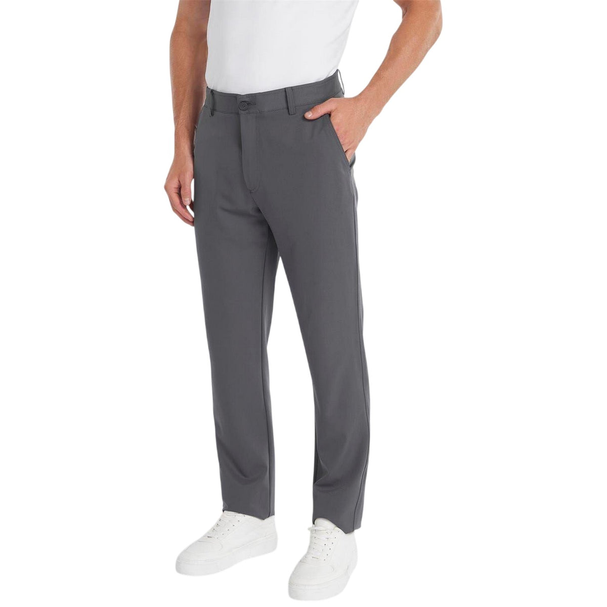 Steel - Side - Calvin Klein Mens Bullet Stretch Golf Trousers