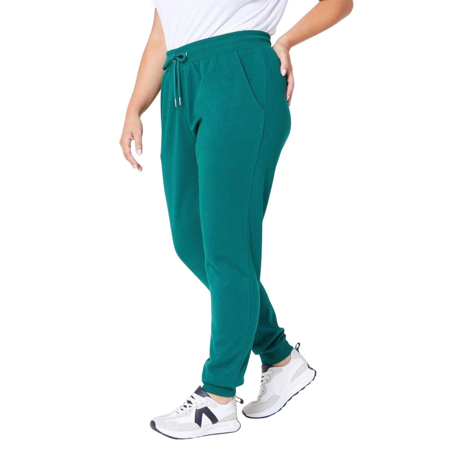Green - Side - Be You Womens-Ladies Relaxed Fit Jogging Bottoms