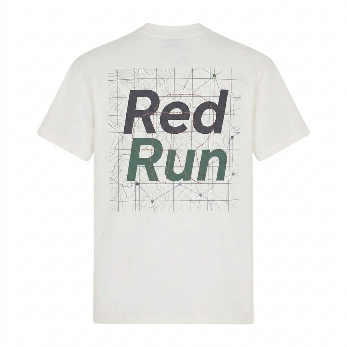 White - Back - Red Run Womens-Ladies Redrun Oversized T-Shirt