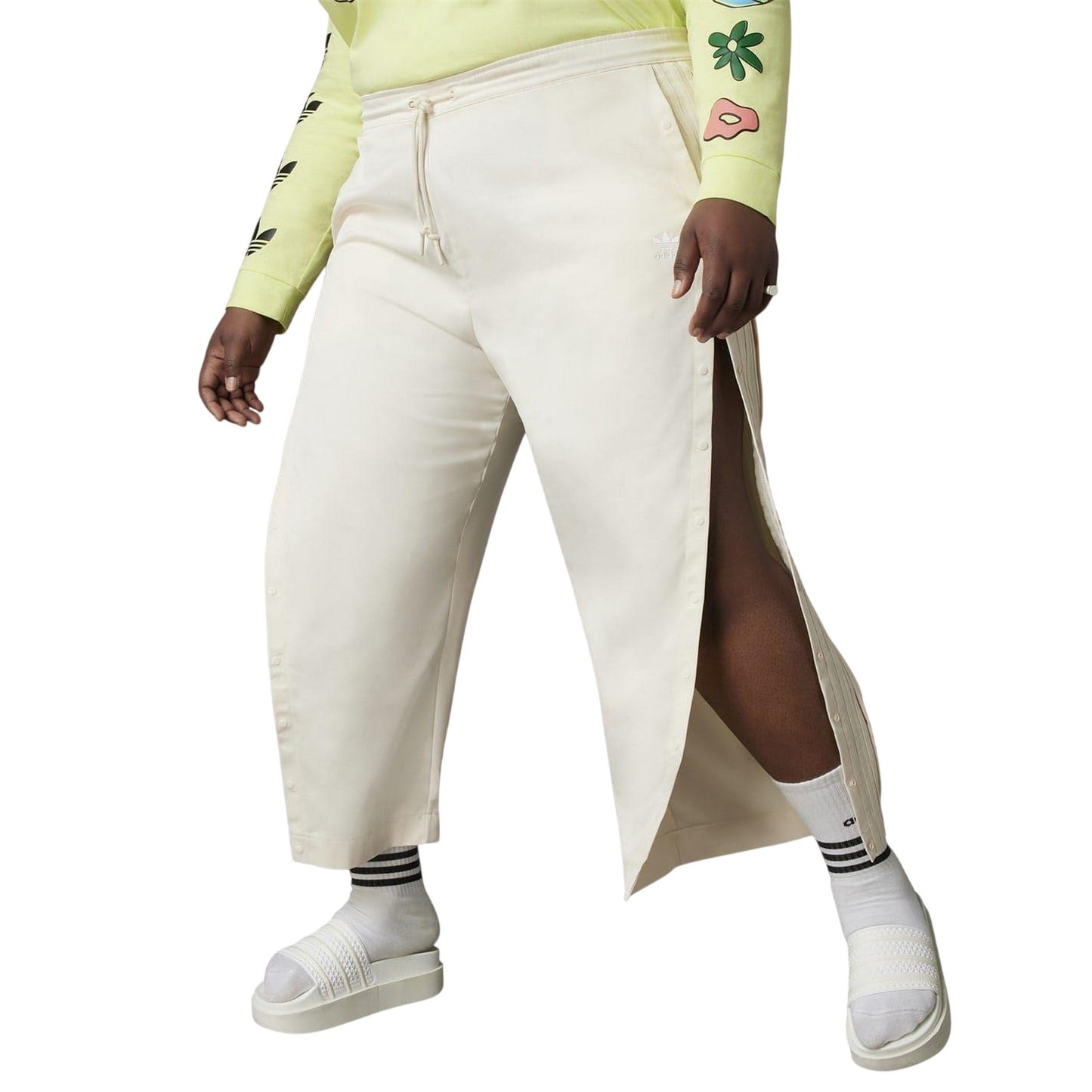 Wonder White - Lifestyle - Adidas Womens-Ladies Plain Jogging Bottoms