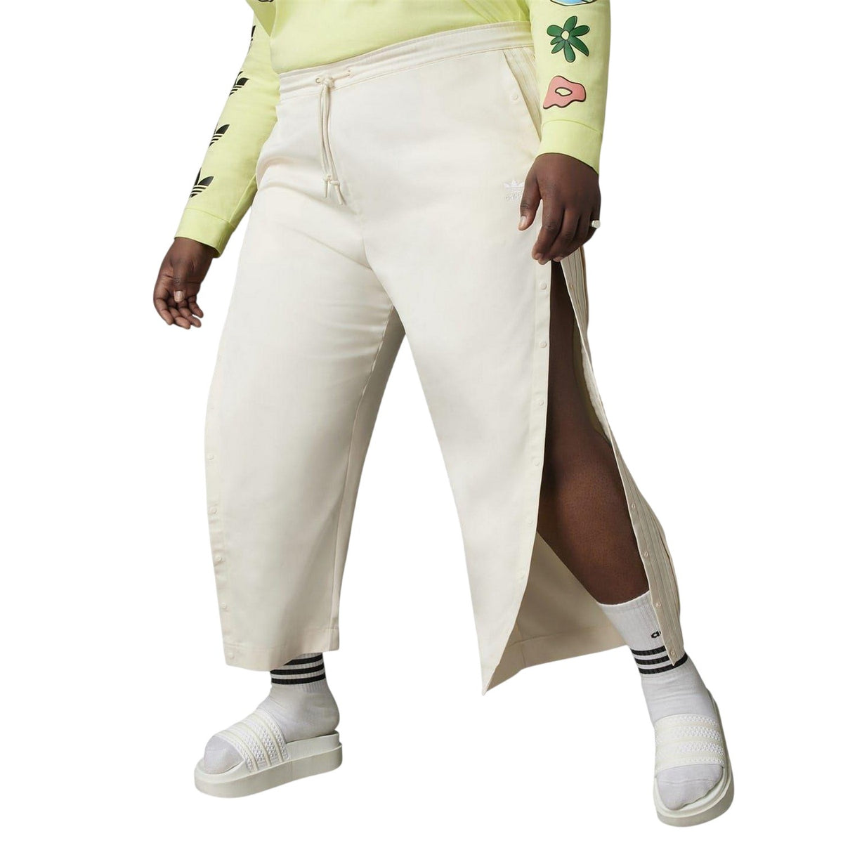 Wonder White - Lifestyle - Adidas Womens-Ladies Plain Jogging Bottoms