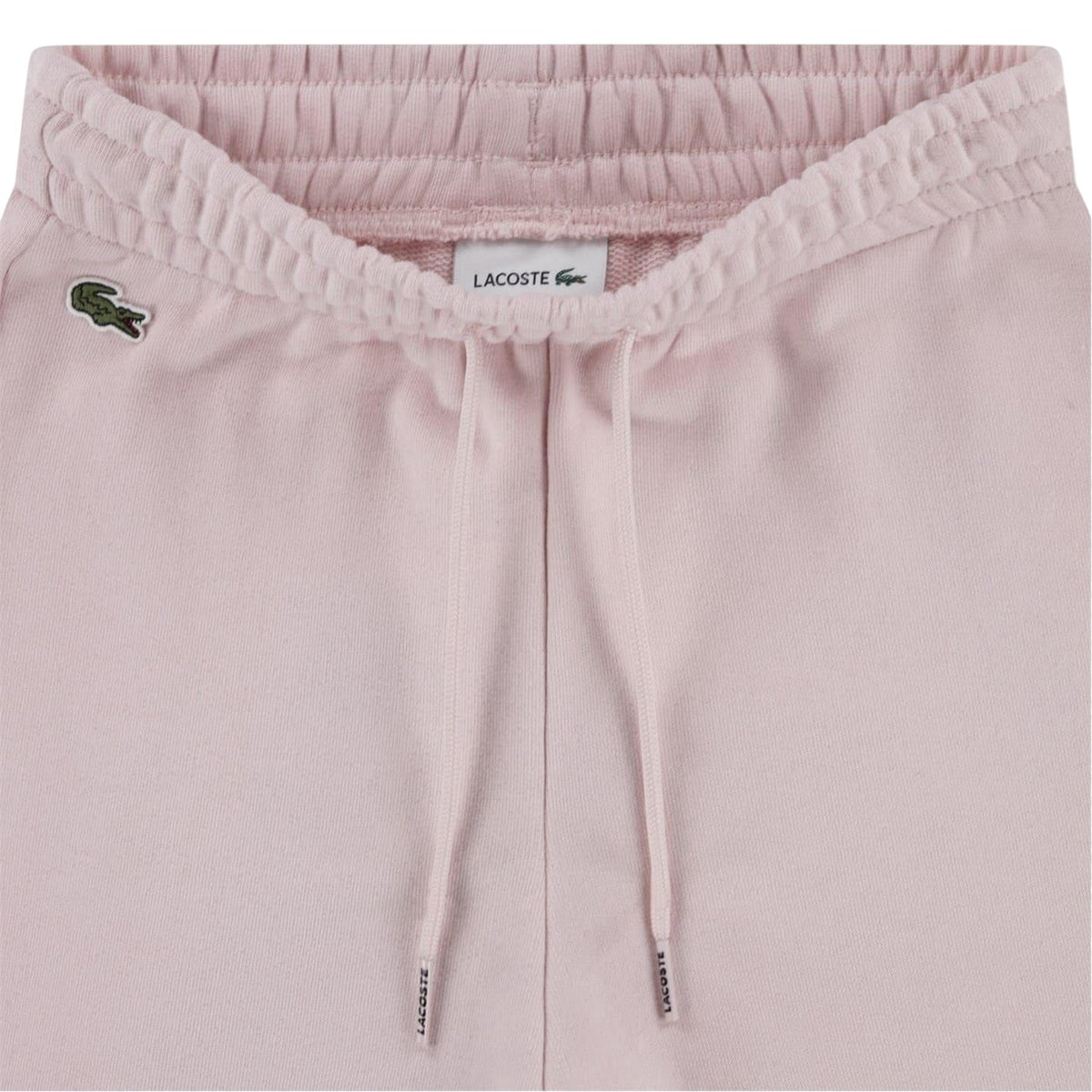 Pink - Side - Lacoste Womens-Ladies Logo Wide Leg Sweatpants