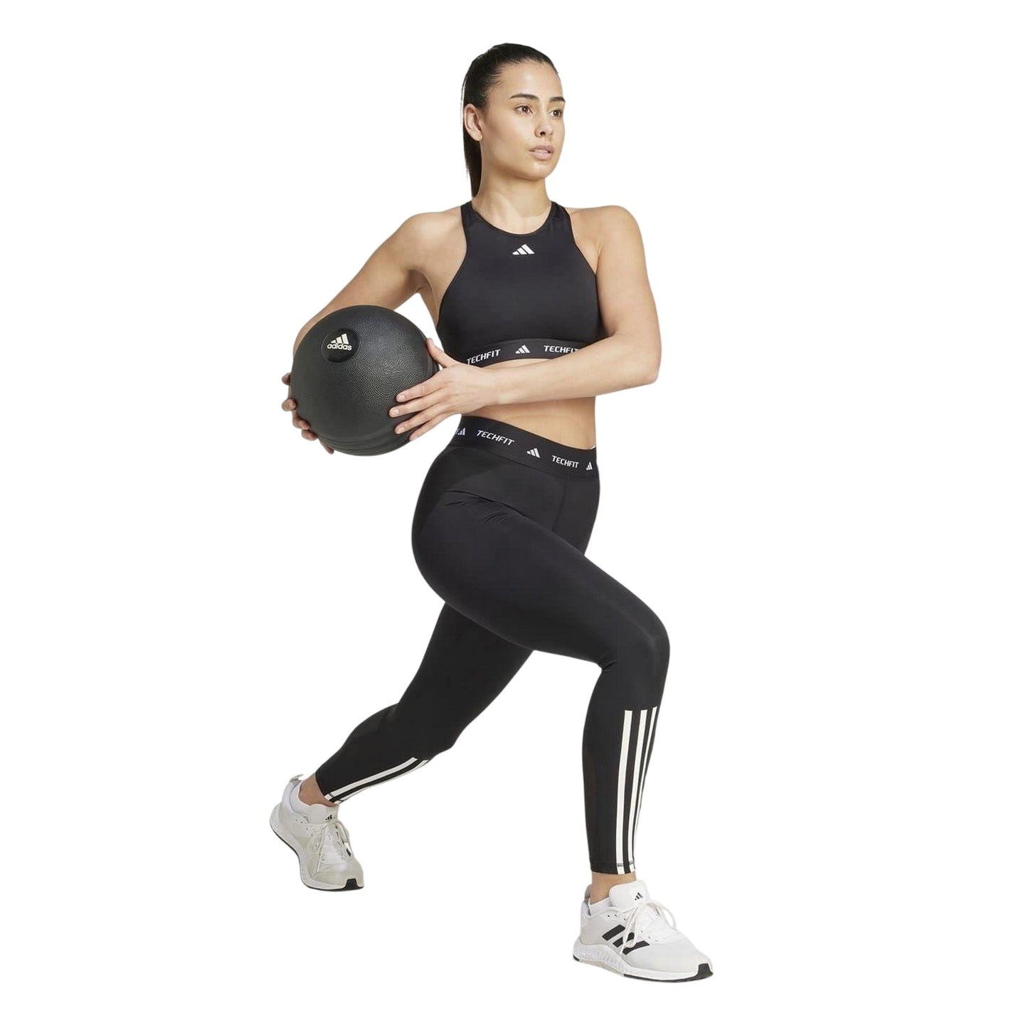 Black - Lifestyle - Adidas Womens-Ladies Techfit Tights