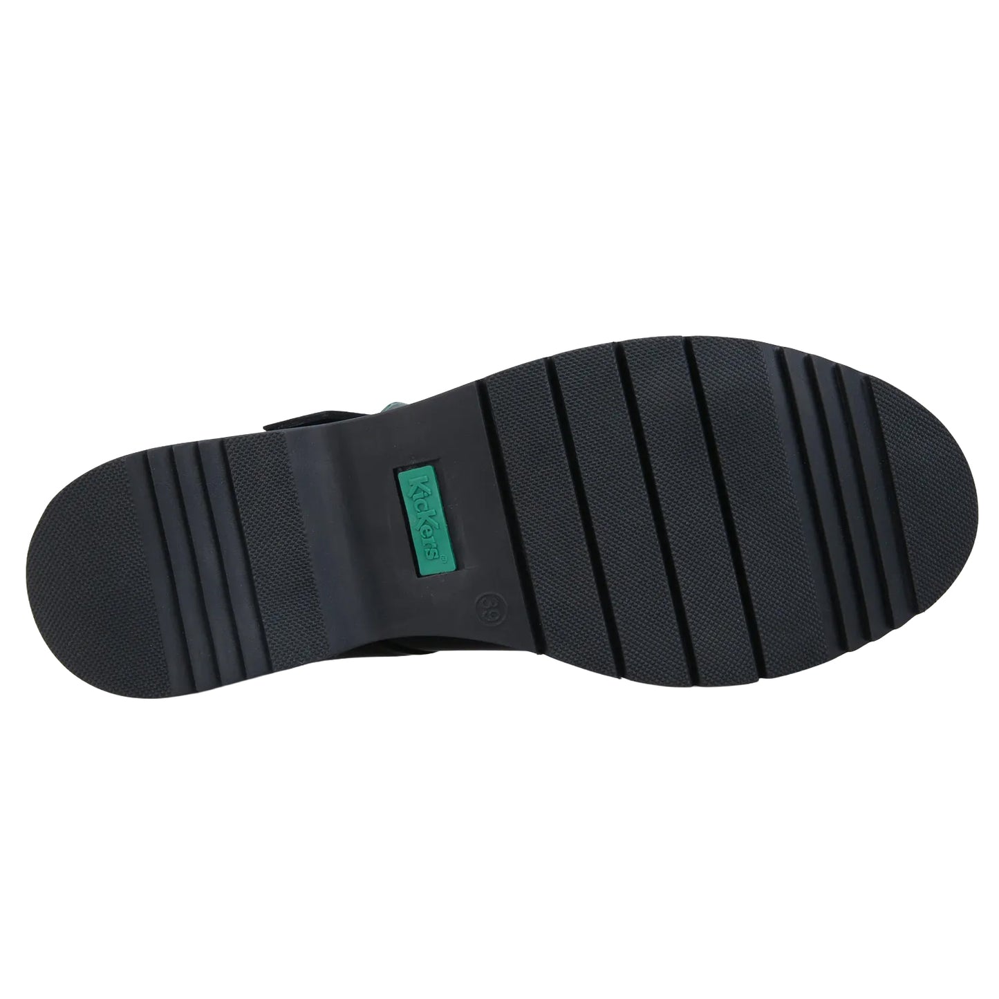 Black - Lifestyle - Kickers Womens-Ladies Finley Patent Shoes