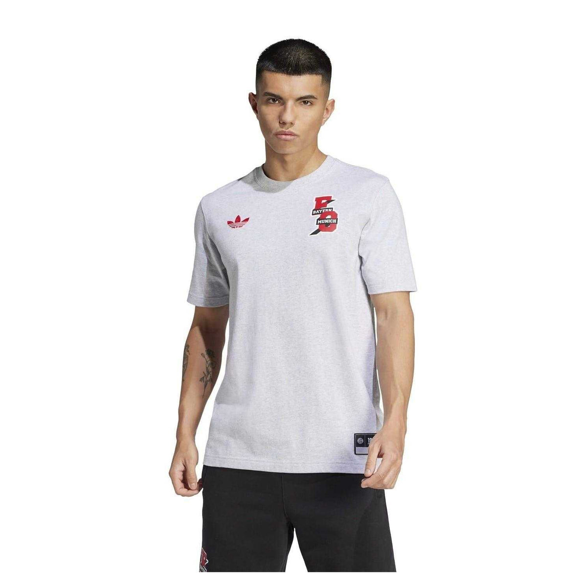 Grey Heather - Back - Adidas Unisex Adult FC Bayern Munich T-Shirt