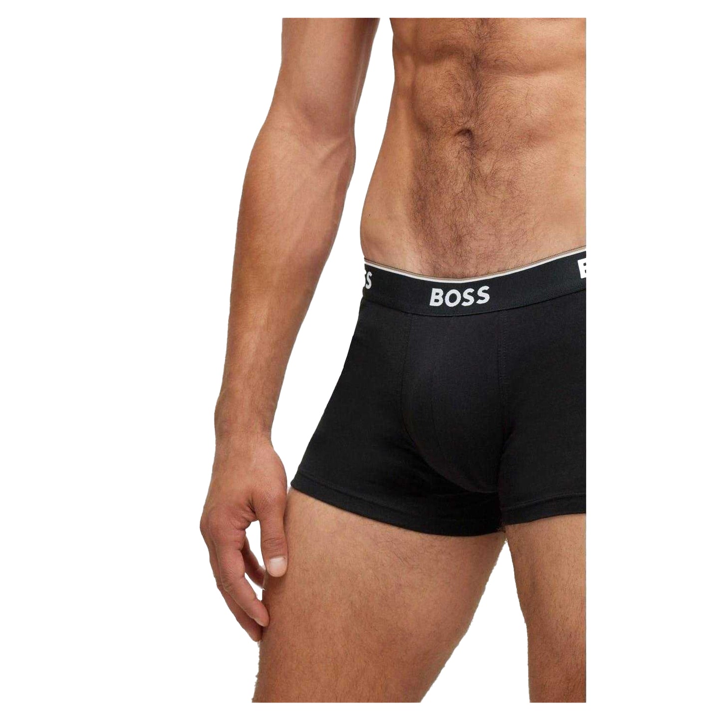 Black-White-Grey - Back - Boss Mens Bodywear Logo Boxer Shorts (Pack of 3)