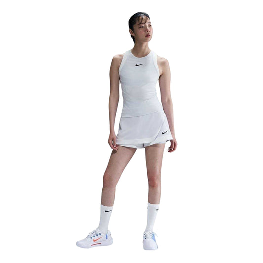 Grey-White - Front - Nike Womens-Ladies Oz Open Tank Top