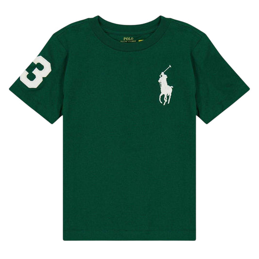 Forest - Front - Ralph Lauren Childrens-Kids Embroidered Logo Logo T-Shirt