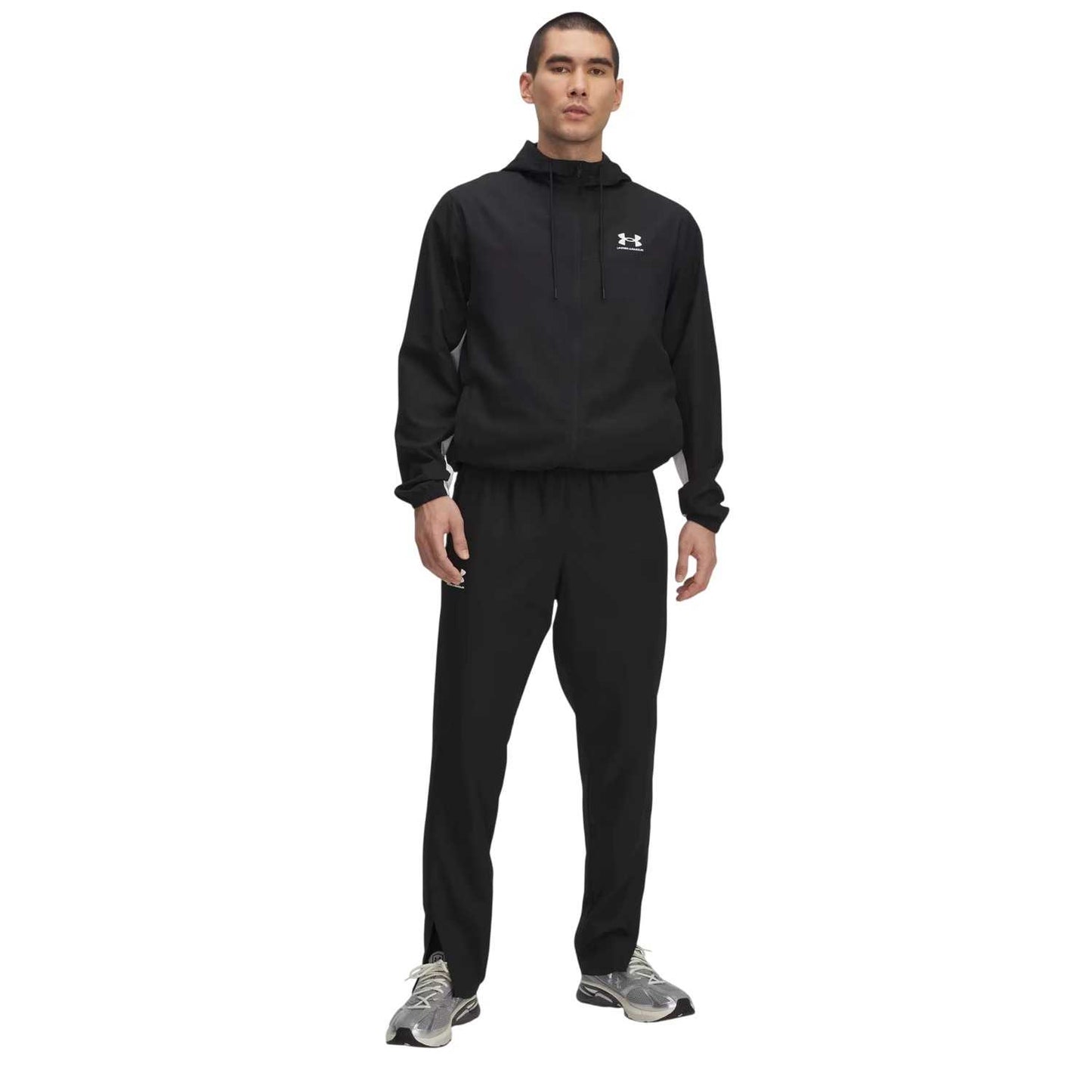 Black - Side - Under Armour Mens Rival Woven Jogging Bottoms
