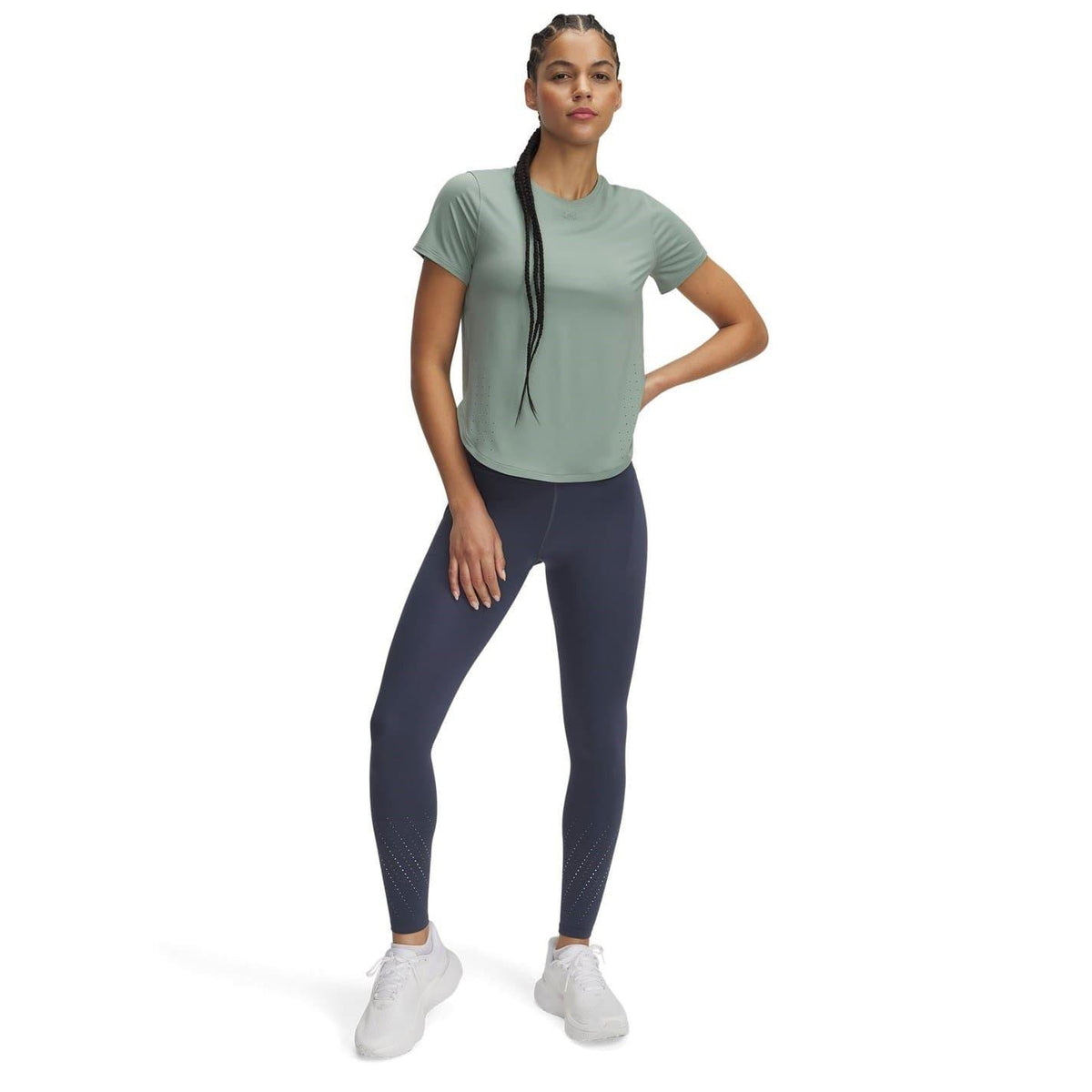 Frost Gray - Lifestyle - Under Armour Womens-Ladies Launch Elite Fitted Running Tights