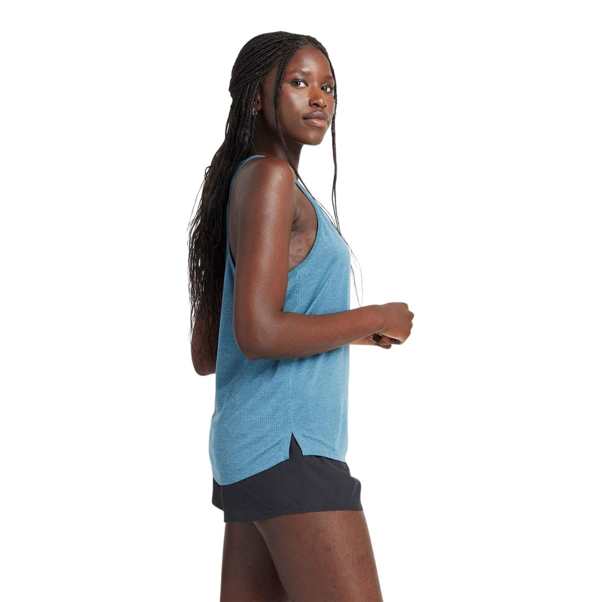Blue - Side - New Balance Womens-Ladies Tank Top