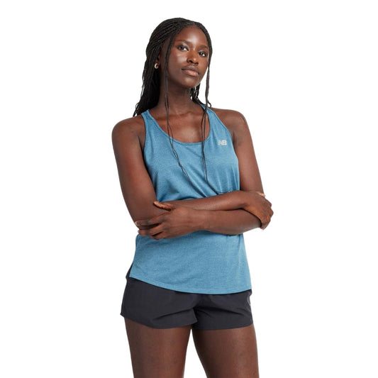 Blue - Front - New Balance Womens-Ladies Tank Top