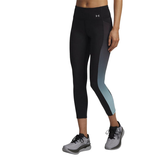 Black-Mint-Reflective - Front - Under Armour Womens-Ladies Performance Leggings