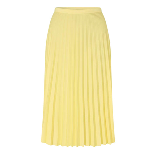 Yellow - Front - Lacoste Womens-Ladies Pleated Polyester Midi Skirt