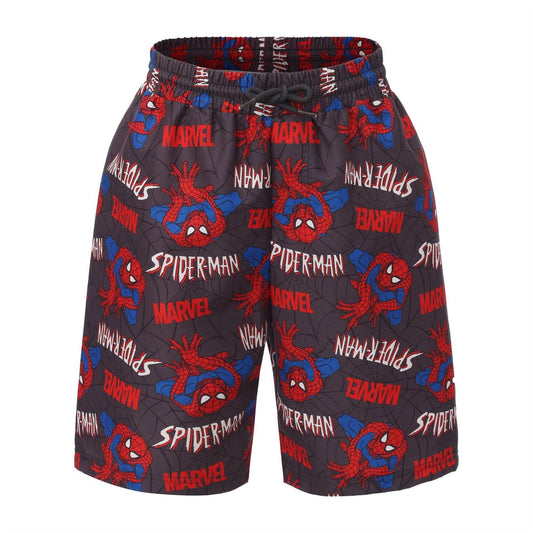 Multicoloured - Front - Spider-Man Childrens-Kids All-Over Print Swim Shorts