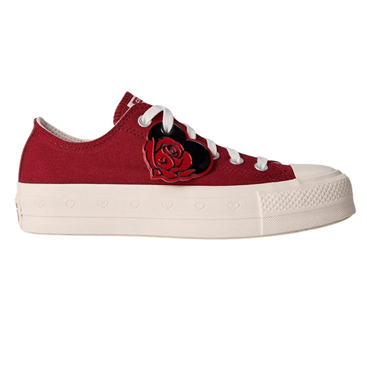 Red - Front - Converse Womens-Ladies Chuck Taylor Canvas Platform Shoes