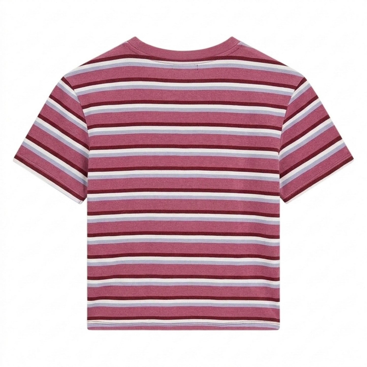Purple Blush - Back - Guess Womens-Ladies Stripe T-Shirt