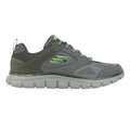 Charcoal - Side - Skechers Mens Track Syntac Coated Leather Trainers