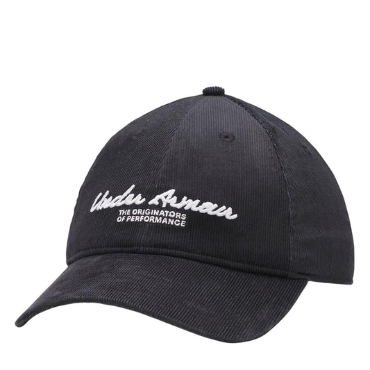 Black - Front - Under Armour Unisex Adult Sportstyle Corduroy Baseball Cap