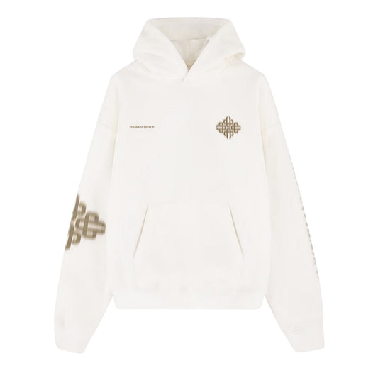 White - Front - Couture Unisex Adult Graphic Print Drop Sleeve Hoodie