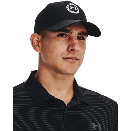 Black - Front - Under Armour Mens Logo Snapback Cap