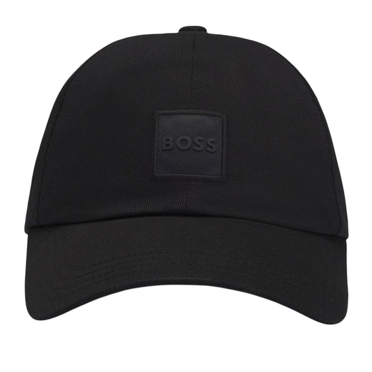 Black - Front - Boss Mens Cotton Baseball Cap